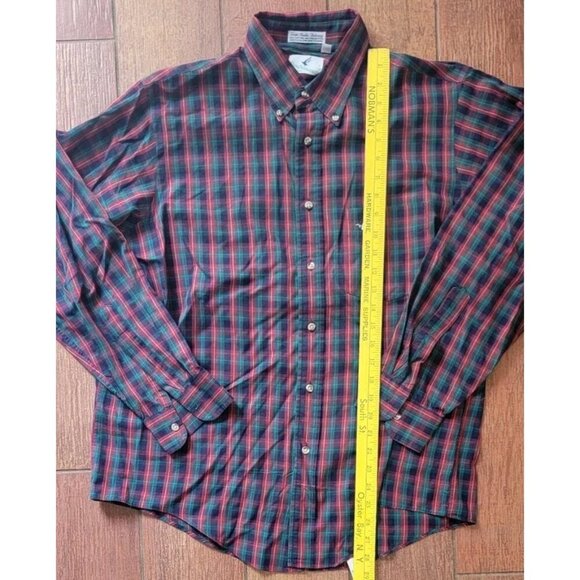 Flying Scotsman Vintage Shirt Large Button Long Sleeve Plaid Lightweight USA - Picture 3 of 7